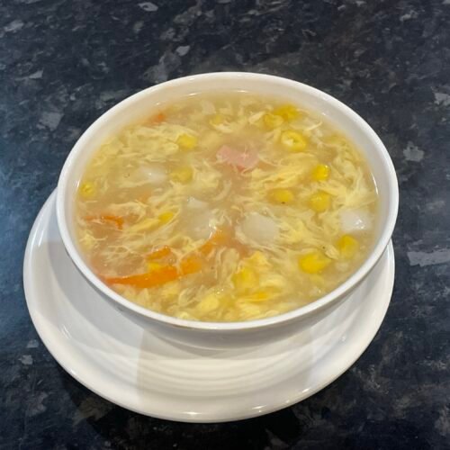018.Sopa de maíz con cangrejo