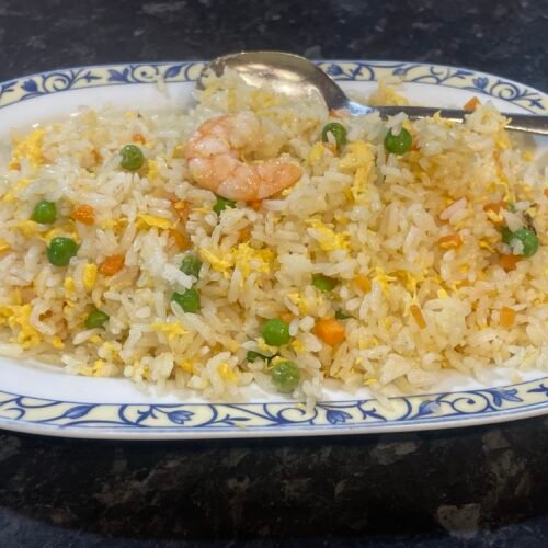 022.Arroz salteado con gambas