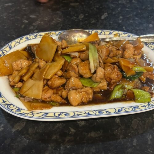 089.Pollo con bambú y setas chinas