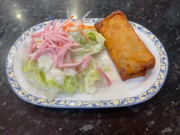 011.Ensalada china con rollito primavera