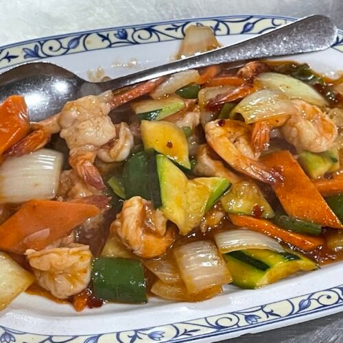 073.Gambas con salsa picante