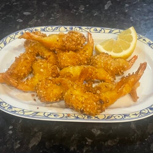 115.Gambas fritas con almendras