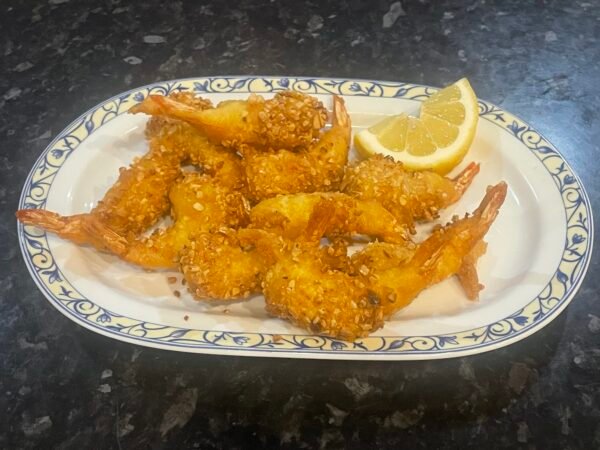 115.Gambas fritas con almendras